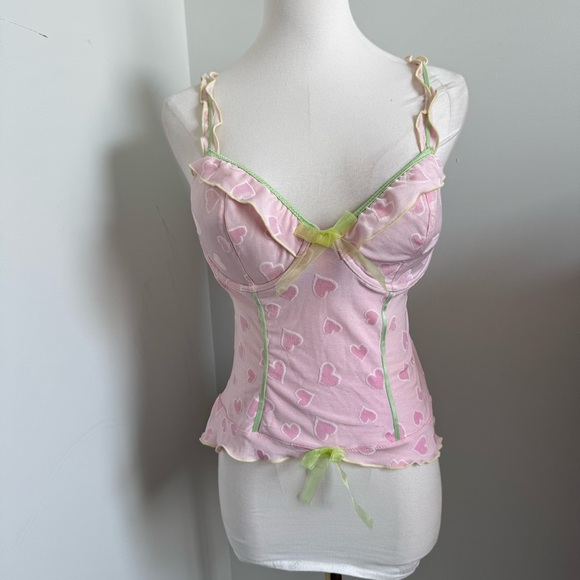 💗 Y2K Fairycore Heart Corset Top 36c - Picture 2 of 7